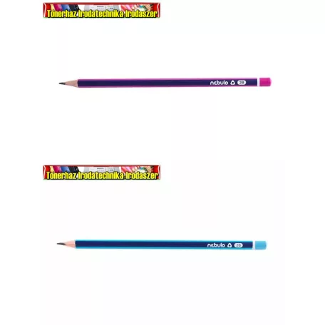 NEBULO Grafitceruza, 2B, háromszögletű, választható testszínben