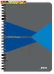   LEITZ  Office Spirálfüzet, A5, vonalas, 90 lap, PP borító, szürke-kék 44991035