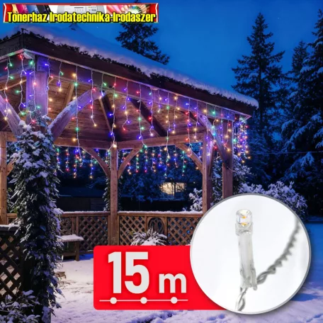 59770 Fényfüzér - 15 m - 600 LED - 220-240V - 6W - átlátszó kábel