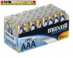 Maxell AAA LR03 Alkaline elem 32db/cs, db-ár