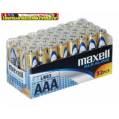 Maxell AAA LR03 Alkaline elem 32db/cs, db-ár