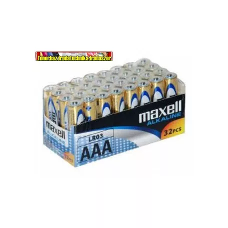 Maxell AAA LR03 Alkaline elem 32db/cs, db-ár