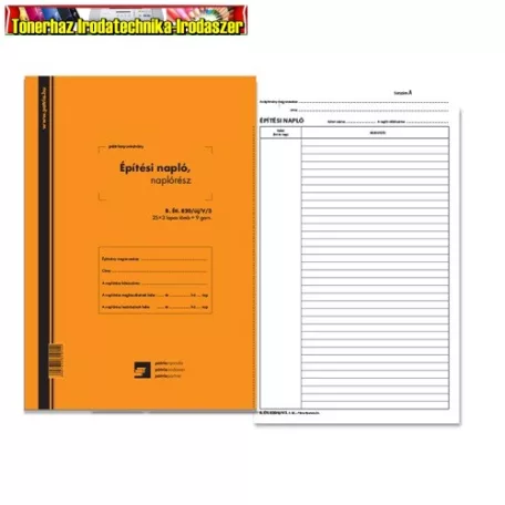 Építési napló,naplórész  25x3 lapos tömb + 9 db 3 lapos garnitúra B.Éti.820/új/V/3  Pátria