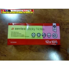  Öntapadó jegyzettömb 50x40mm 3 neon szín (12db/csom)a-series (51x38)