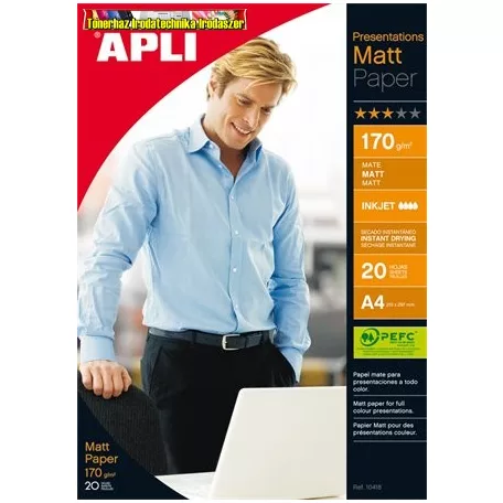 Apli tintasugaras papír kétoldalas matt A4 170gr 20 lap LEAA10418 