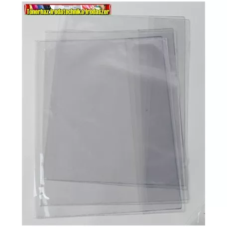 Spirálfüzetborító, A4, PVC, 90 mikronos, víztiszta V. 10db/csom