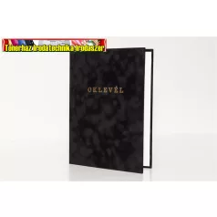 Oklevéltartó, A4, exkluzív, plüss, aranyozva, fekete