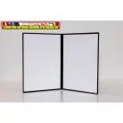 Oklevéltartó, A4, exkluzív, plüss, aranyozva, fekete
