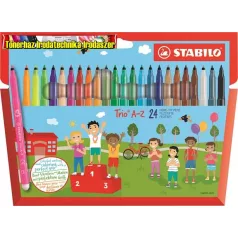   STABILO Trio A-Z ,Filctoll készlet, 0,7 mm, 24 különböző szín