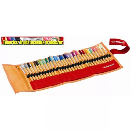 STABILO Point 88 Tűfilc készlet, 0,4 mm, felcsavarható szett, neon színekkel,  30 különböző szín (25+5neon)