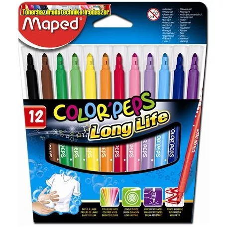 Maped COLOR PEPS mosható filctoll, 12 db/doboz 845020
