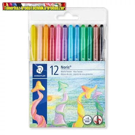 Noris Club Zsírkréta, csavarós, STAEDTLER , 12 különböző szín, 221NWP12
