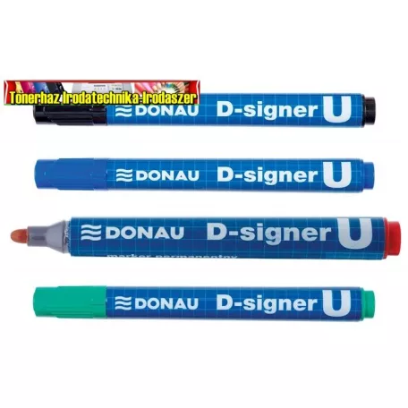 Donau D-signer U alkoholos marker, 2-4 mm,  kúpos,4 színben