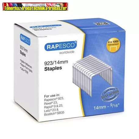 Rapesco tűzőkapocs 923/14mm (70-105 lap) nagy kapacitású tűzőgépekhez 1000db/dob (23/14)