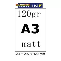   Rayfilm fotópapír A/3 120g matt 100 lap/cs  (R0231 1123A A/3)