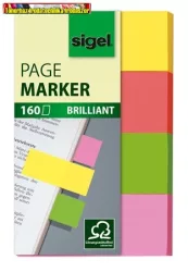 Sigel Multicolor Jelölőcímke, papír, 4x40 lap, 20x50 mm, vegyes szín (SIHN630)