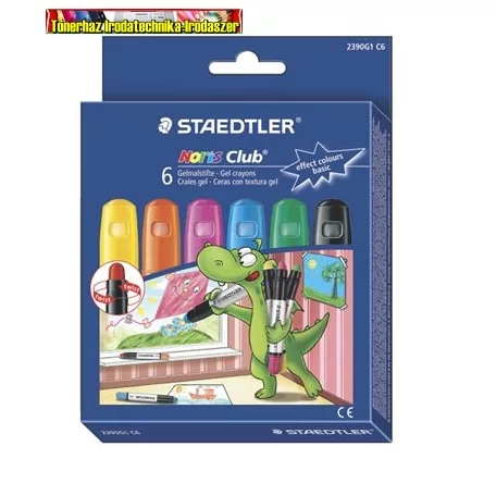 Zsírkréta, zselés, STAEDTLER Noris Club, 6 alapszín