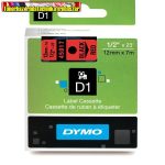   DYMO D1 (S0720570) 45017- 12mmx7m FEKETE betű/PIROS háttér