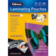   Fellowes 75x105 mm lamináló fólia 2x125 mik. 100db/cs.(75*105) 53069
