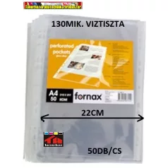  Fornax Lefűzhető genotherm A4+ széles víztiszta,  130mik, 240mm/220mm 50 db/csomag (130mic) 24790