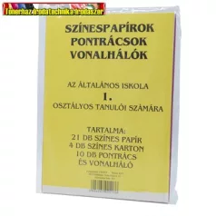 Színes papírok, pontrácsok 1.o.