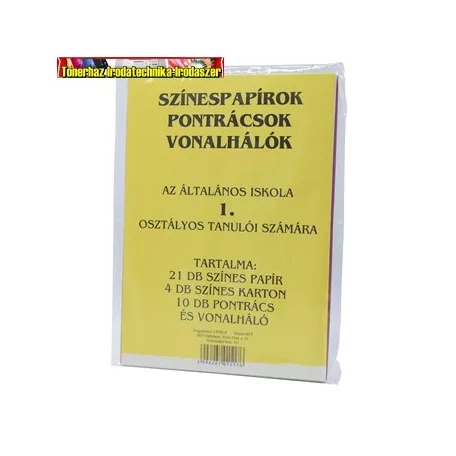 Színes papírok, pontrácsok 1.o.