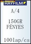   Rayfilm fotópapír A/4 150g FÉNYES  100 db/cs (R0274 1123A)