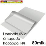   Lamináló fólia  A/4 (216x303mm) 80mic öntapadós 100lap/dob