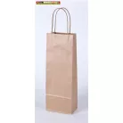Bortartó papírtasak, 1-es, sodrottfüles, natúr (italtasak) (39x14x8cm)