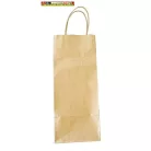 Bortartó papírtasak, 1-es, sodrottfüles, natúr (italtasak) (39x14x8cm)
