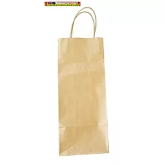   Bortartó papírtasak, 1-es, sodrottfüles, natúr (italtasak) (39x14x8cm)