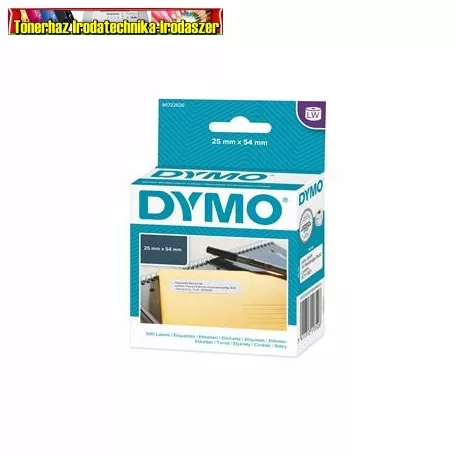 - Kiárusítás- Dymo LabelWriter címetikett 11352 , fehér, 54mm x 25mm (500db/tekercs) S0722520