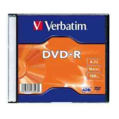 Verbatim DVD-R 4,7 GB, 16x, vékony tokban (AZO)