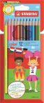    STABILO Color Színes ceruza készlet, hatszögletű, 12 különböző szín