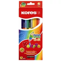   Kores Duo, kétvégű színes ceruza 12db-os (24 különböző szín) (93212)