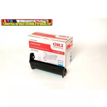 Oki C5800,C5900,C5550 eredeti dobegység cyan 43381723 