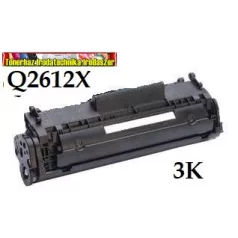   Utángyártott  Q2612AX lézertoner Standard Nagyobb töltet: 3000 old(Q2612)(q2612x) HP nyomtatóhoz