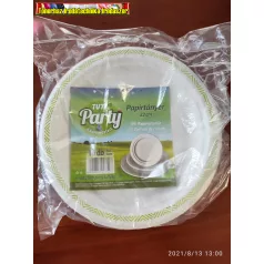   Papír tányér, 22cm -Tuti Party  (10 db/csg) (papírtányér)