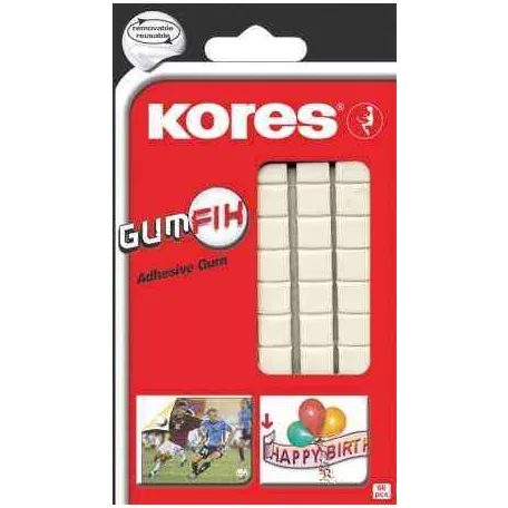 Kores Gumfix Gyurmaragasztó, 84 kocka/csomag,