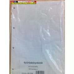 Gyűrűskönyvbetét A4 KOCKÁS <50lap/csom>