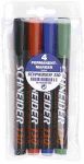Schneider 130 alkoholos marker, 1-3mm,  kúpos 4 szín/cs