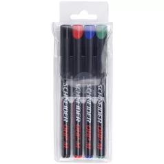   Schneider 224  M vegyes színű OHP alkoholos filc 1mm ,4 db-os bliszterben (maxx224,maxx 224)