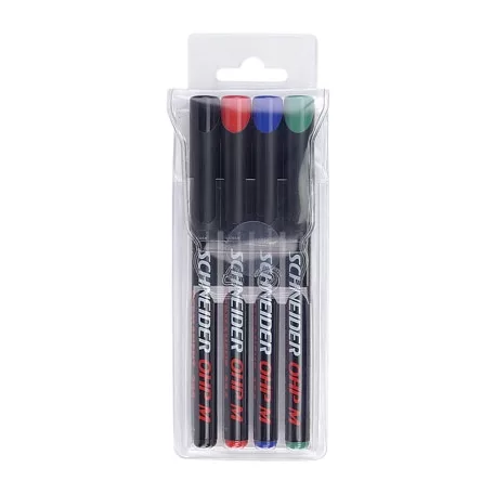 Schneider 224  M vegyes színű OHP alkoholos filc 1mm ,4 db-os bliszterben (maxx224,maxx 224)