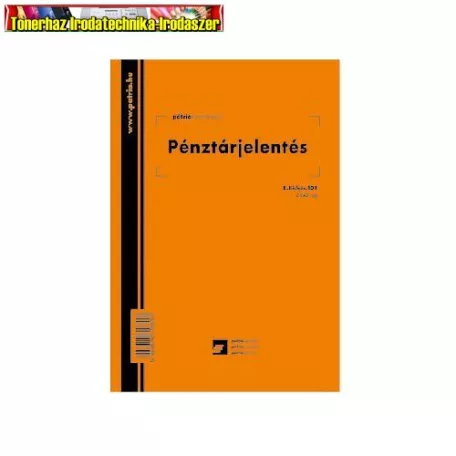 Nyomtatvány, pénztárjelentés, 25x2 lap, A5, PÁTRIA B.Kisker-104/V