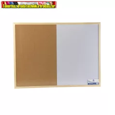   Fakeretes kombi tábla 60x80cm (parafatábla+fehértábla(nem mágneses)) Bluering