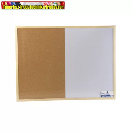 Fakeretes kombi tábla 60x80cm (parafatábla+fehértábla(nem mágneses)) Bluering