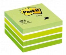 Post-it 76x76 öntapadós jegyzettömb kocka Aquarell zöld 450lap/cs 2028G