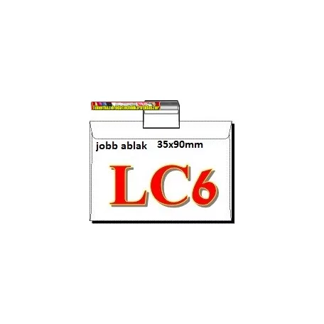 LC/6 öntapadós boriték jobb ablak 35x90mm 1000 db/dob 114x162mm (LC6)