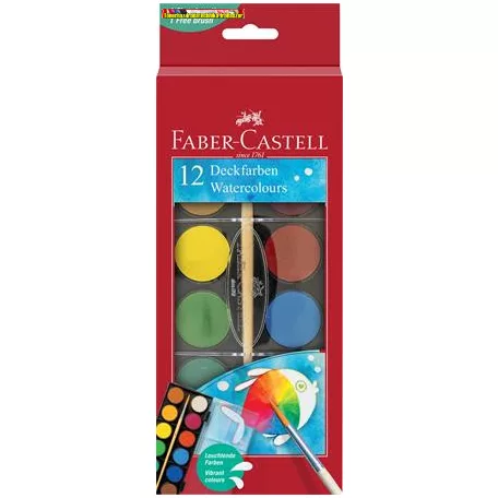 Faber-Castell vízfesték 12db-os nagy ( 30mm) 125012