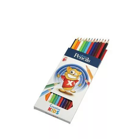 ICO Creative Kids színes ceruza, 12 db/doboz hatszögletű